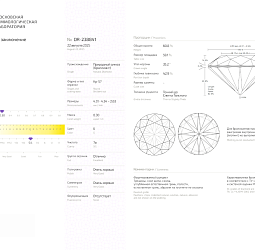 Продажа Природный бриллиант 0.30 Ct, G/SI1, "Круг" MGL 