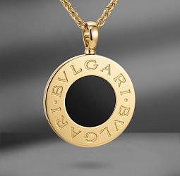 продажа Пoдвескa из золота и стали с ониксом Bvlgari Tondo в салоне «Emporium Gold»