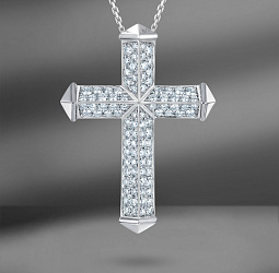 продажа Золотое колье крест Vettore с бриллиантами в салоне «Emporium Gold»
