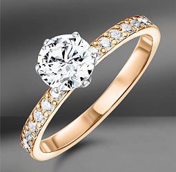 продажа Золотое кольцо с бриллиантами 0.96 Ct в салоне «Emporium Gold»