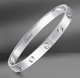 продажа Браслет из белого золота Cartier Love Size 17 в салоне «Emporium Gold»