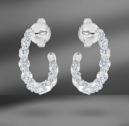 продажа Серьги из платины Tiffany & Co. Inside-out Hoop в салоне «Emporium Gold»