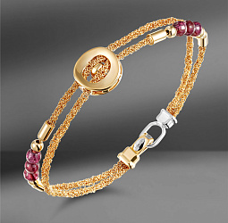 продажа Золотой браслет Bersani с гранатами в салоне «Emporium Gold»