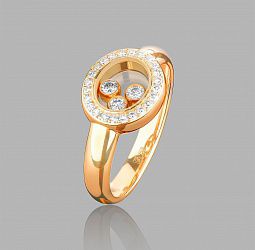 продажа Кольцо из жёлтого золота Chopard Happy Diamonds Icons в салоне «Emporium Gold»