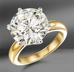 продажа Золотое кольцо с бриллиантом 5.27 Ct в салоне «Emporium Gold»
