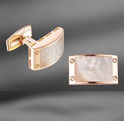 продажа Золотые запонки с перламутром Manca в салоне «Emporium Gold»