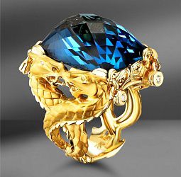 продажа Золотое кольцо с топазом Carrera Y Carrera New Shanghai в салоне «Emporium Gold»