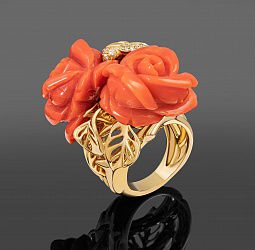 продажа Золотое кольцо Christian Dior Rose в салоне «Emporium Gold»