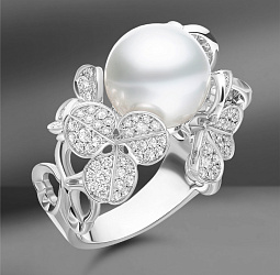 продажа Золотое кольцо Mikimoto Fortune Leaves в салоне «Emporium Gold»