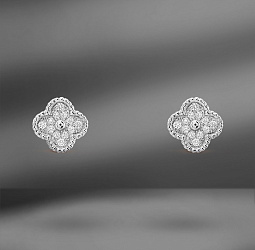 продажа Золотые серьги с бриллиантами Van Cleef & Arpels Sweet Alhambra в салоне «Emporium Gold»