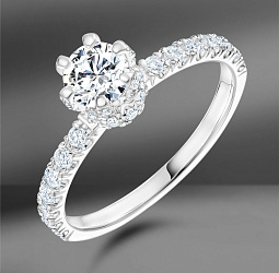 продажа Золотое кольцо с бриллиантами 0.92 Ct в салоне «Emporium Gold»