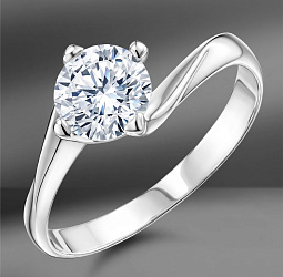 продажа Золотое кольцо с бриллиантом 1.00 Ct (Eu 56) в салоне «Emporium Gold»