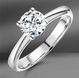 продажа Золотое кольцо с бриллиантом 0.71 Ct (Eu 48) в салоне «Emporium Gold»