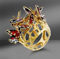продажа Золотое кольцо Roberto Bravo Monarch Butterfly в салоне «Emporium Gold»