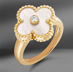 продажа Золотое кольцо Van Cleef & Arpels Vintage Alhambra в салоне «Emporium Gold»