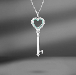 продажа Подвеска из серебра Tiffany & Co. Bead Heart Key в салоне «Emporium Gold»