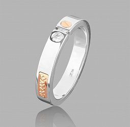 продажа Золотое кольцо Baraka с бриллиантом 0.15Ct в салоне «Emporium Gold»