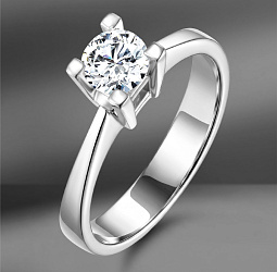 продажа Золотое кольцо с бриллиантом 0.60 Ct (Eu 52) в салоне «Emporium Gold»