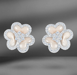 продажа Золотые серьги с кораллом и бриллиантами Crivelli в салоне «Emporium Gold»