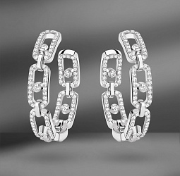 продажа Золотые серьги Messika Move Link Hoop в салоне «Emporium Gold»