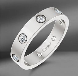продажа Золотое кольцо Cartier Love с бриллиантами (Eu 48) в салоне «Emporium Gold»