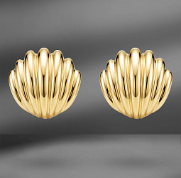 продажа Золотые запонки Tiffany & Co. Scalloped Shell в салоне «Emporium Gold»