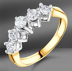 продажа Золотое кольцо с бриллиантами 0.78 Ct  (Eu 51) в салоне «Emporium Gold»