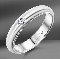продажа Обручальное кольцо из платины Cartier 1895 Size 17 в салоне «Emporium Gold»