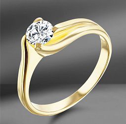 продажа Помолвочное золотое кольцо с бриллиантом 0,51Ct в салоне «Emporium Gold»