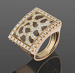 продажа Золотое кольцо с картриджом Bibigi с бриллиантами в салоне «Emporium Gold»
