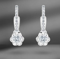 продажа Золотые серьги с бриллиантами 0.37 Ct в салоне «Emporium Gold»
