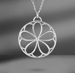 продажа Подвеска из серебра Tiffany & Co. Garden Flower в салоне «Emporium Gold»