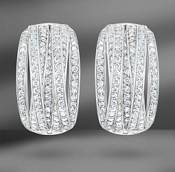 продажа Золотые серьги с бриллиантами 2.21 Ct в салоне «Emporium Gold»