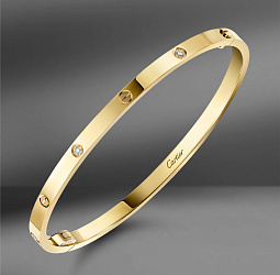 продажа Золотой браслет Cartier Love 6 diamonds в салоне «Emporium Gold»