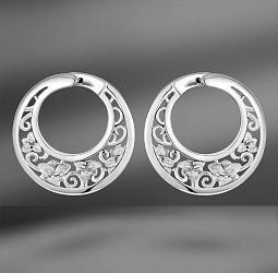 продажа Золотые серьги Carrera Y Carrera Jazmin 30 мм в салоне «Emporium Gold»