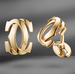 продажа Золотые запонки Cartier Logo в салоне «Emporium Gold»