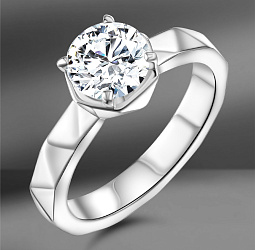 продажа Кольцо из платины с бриллиантом 0.96 Ct в салоне «Emporium Gold»