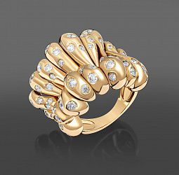 продажа Золотое кольцо в стиле de Grisogono с бриллиантами в салоне «Emporium Gold»