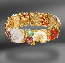 продажа Золотой браслет с цветными камнями Giampiero Fiorini в салоне «Emporium Gold»