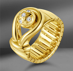 продажа Золотое кольцо с бриллиантами Chaumet в салоне «Emporium Gold»