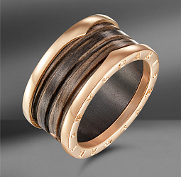 продажа Золотое кольцо с мрамором Bvlgari B.Zero1 в салоне «Emporium Gold»
