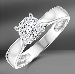 продажа Золотое кольцо с бриллиантами 0.22 Ct в салоне «Emporium Gold»