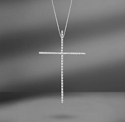 продажа Золотой крест Made in Italy с бриллиантами 0.25 Ct в салоне «Emporium Gold»