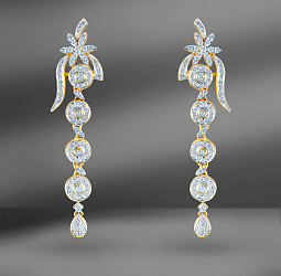 продажа Золотые серьги Emporium Gold с бриллиантами 1.51 Ct в салоне «Emporium Gold»