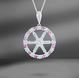 продажа Золотая подвеска с сапфирами 0.73 Ct и бриллиантами в салоне «Emporium Gold»