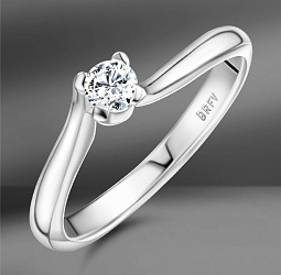 продажа Золотое кольцо с бриллиантом 0.16 Ct (Eu 52) в салоне «Emporium Gold»