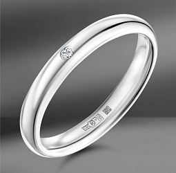 продажа Обручальное кольцо из белого золота в салоне «Emporium Gold»