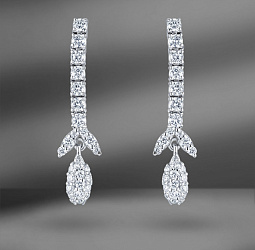 продажа Золотые серьги с бриллиантами 0.88 Ct в салоне «Emporium Gold»