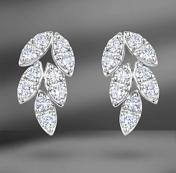 продажа Серьги из белого золота с бриллиантами 0.30 Ct в салоне «Emporium Gold»