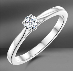 продажа Золотое кольцо с бриллиантом 0.20 Ct Size 16 в салоне «Emporium Gold»